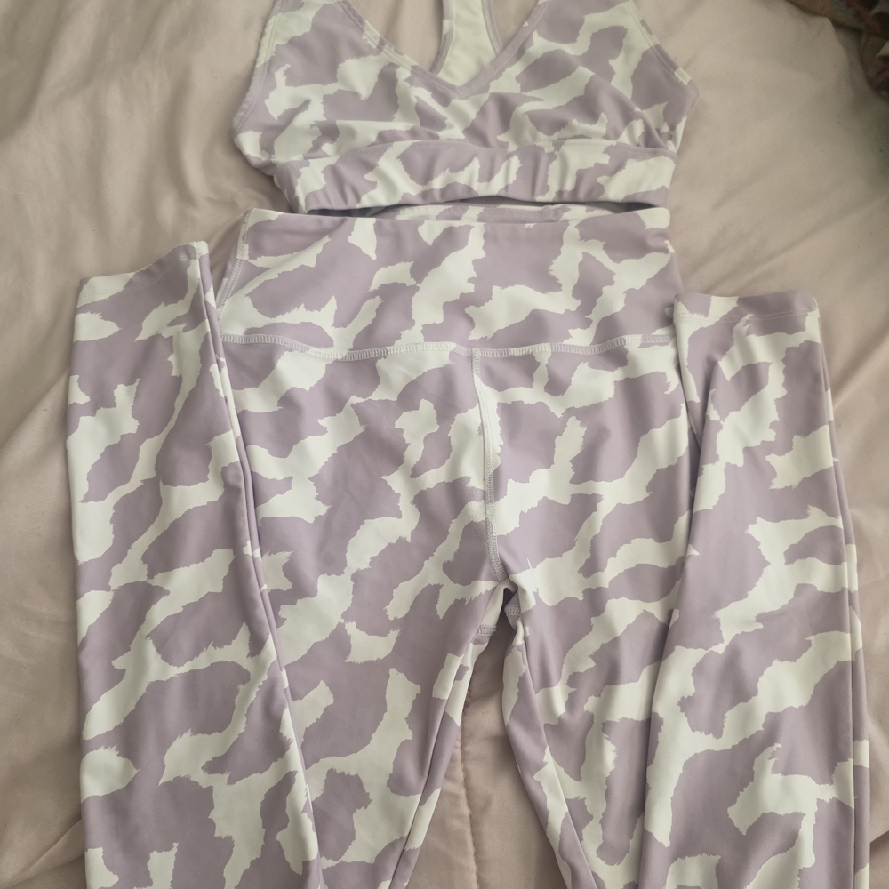 Forever 21 Lavender and Cream Camouflage Set